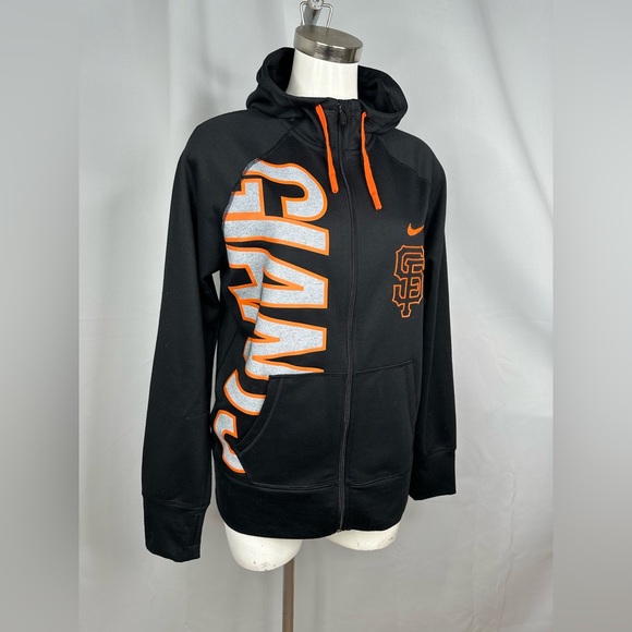 Nike Jackets & Blazers - San Francisco Giants Hoodie Black Nike Dri-Fit Full Zip MLB Baseball Sz Lg